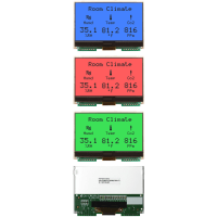 Newhaven Display International Chip on Glass- Graphic + Heater;128x64 Pixels;80x54x10.2;FSTN (+);Transflect;SPI