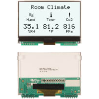 Newhaven Display International Chip on Glass- Graphic + Heater;128x64 Pixels;80x54x10.2;FSTN (+);Transflect;SPI