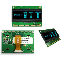 Newhaven Display International OLED Display, Graphic, 128x32 Pixels, Blue, 8-bit Parallel/I2C/SPI, 3V, Blue