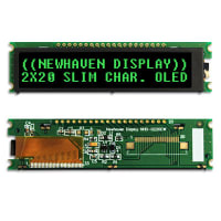 Newhaven Display International Character OLED;2x20;920x23.3; Green;4/8-bit , SPI, I2C