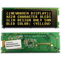 Newhaven Display International Character OLED;4x20;920x31.5; Yellow;4/8-bit , SPI, I2C