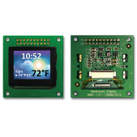 Newhaven Display International OLED Display, Color, 128x96, 1.27 in. Diagonal, Serial/Parallel, 18 Bit/262K, 3V