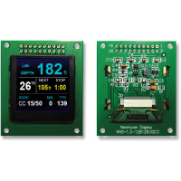 Newhaven Display International OLED Display, Color, 128x128, 1.5 in. Diagonal, Serial/Parallel, 18 Bit/262K, 3V