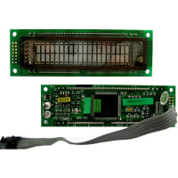 Newhaven Display International VFD Character Module;2x20 character ;116x37x17.5;5x8 Dot Matrix;Serial + Cable