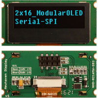 Newhaven Display International OLED Display, Modular, 2x16 Characters, SPI MPU Interface, Blue