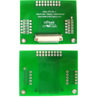 Newhaven Display International 18 pin 1mm pitch FFC to thru hole adapter;52mm x 40mm