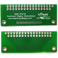 Newhaven Display International 33 pin FFC to thru hole adapter;52mm x 20mm