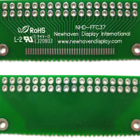 Newhaven Display International 37 pin FFC to thru hole adapter;52mm x 20mm