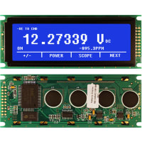 Newhaven Display International LCD Graphic Display;240x64 Pix;118x45;STN- BLUE (-);Transmissive;8-Bit Parallel