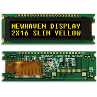 Newhaven Display International Character OLED;2x16;760x24.5;Yellow;4/8-bit , SPI, I2C