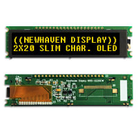 Newhaven Display International Character OLED;2x20;920x23.3;Yellow;4/8-bit , SPI, I2C