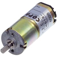 Nidec Copal Electronics DC Planetary Gear Motor, 12V, 85 rpm, 1/240 gear ratio, HG16 Series