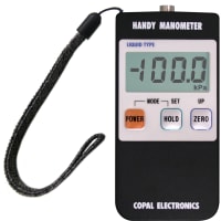 Nidec Copal Electronics Handheld manometer, cmpnd, -100~100 kPa, corrosive gases/liquids, M5 female por