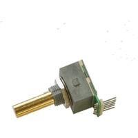 Nidec Copal Electronics Optical Encoder, 25P/R rez, sq wave, pinheader, detent, single shaft push switc