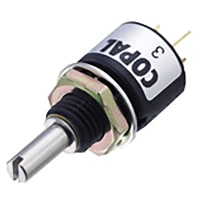 Nidec Copal Electronics Potentiometer, 320? angle, Sensing 1 turn condctve plastc, 1% lnearty, 22mm