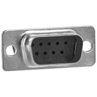 Northern Technologies Connector d-sub plug housing tin plate w/ground indents for 9 crimp pin contact