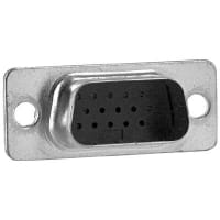 Northern Technologies Connector d-sub high density plug housing w/ground indents for 15 crimp pin cont