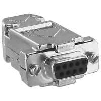 Northern Technologies Connector d-sub kit 9 crimp cont receptacle w/cont and metalized plastic hood