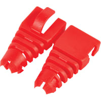 Northern Technologies Connector accessory modular plug red snap-on strain relief boot rj45 cat 5