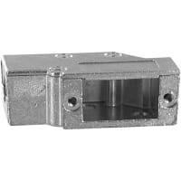 Northern Technologies Hood, D-Sub, 9Pos, 90DegExit, CMESeries, Die-CastMetal, 10.10mmCblDia, UltraLow