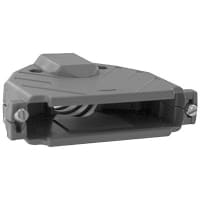 Northern Technologies Hood, D-Sub, 37Pos, StraightExit, CPPSeries, Thermoplastic, 0.350-0.650In.CblDia