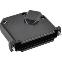 Northern Technologies Hood, D-Sub, 37Pos, 45DegExit, CPPSeries, Thermoplastic, 0.350-0.650In.CblDia