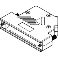 Northern Technologies Hood, D-Sub, 37Pos, 45DegExit, CM45Series, Metal, Shielded