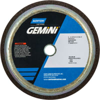 Norton Gemini Non-Reinf Portable Snagging Wheel >3in. 57AC16-Q T11, 6 x 2 x 5/8 In.