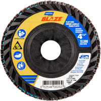 Norton Blaze Plastic Flat Flap Disc T27 40 Grit R980P CA, 4-1/2 x 7/8 In.