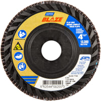 Norton Blaze Plastic Flat Flap Disc T27 80 Grit R980P, 4-1/2 x 7/8 In.