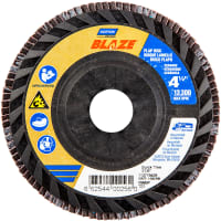 Norton Blaze Plastic Flat Flap Disc T27 120 Grit R980P CA, 4-1/2 x 7/8 In.