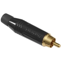 Amphenol Audio RCA SERIES MALE CABLE BLK CHROME /GR