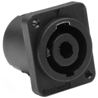 Amphenol Audio Conn, Jack, Speaker, Thru-Hole, SP Series, Black, 2 Pole, 30A, 133V