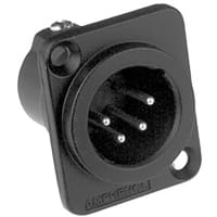 Amphenol Audio METAL PANEL MOUNT BLK GLD CONT 4 PIN