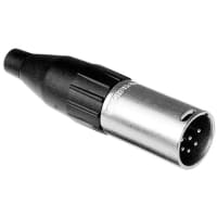 Amphenol Audio 6 Pole XLR Male Cable Connector, Machined Contacts, Nickel Finish