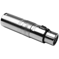 Amphenol Audio 3 Pole to 5 Pole XLR Metal Male In-line Adaptor, Pre-wired, Nickel Finish