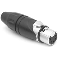 Amphenol Audio 5 Pole XLR Female Cable Connector, Nickel Finish