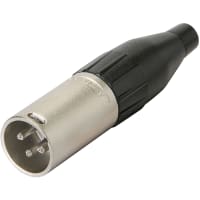 Amphenol Audio XLR Plug, Straight, Male, 3 Cnts, IDC, Zinc, Nickel Plated, Silver Plated