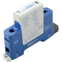 nVent ERICO Surge Protection, DIN Rail Mounted, Class II, 120V, 1 Phase, SCCR 200kA, D2T Series