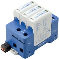 nVent ERICO Surge Protection, DIN Rail Mounted, Class II, 277V, 3 Phase, SCCR 200kA, D2T Series