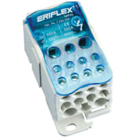 nVent ERIFLEX Distribution Block, Single Pole, 335A, UL, Flat Conductor, 1 Line, 11 Load, UD Series