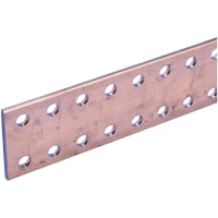 nVent ERIFLEX Punched Plain Copper Busbar, Double, 2.48in x 0.2in x 68.9in