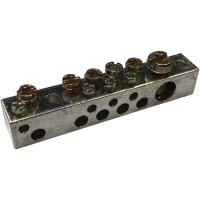 nVent ERIFLEX Earthing & Neutral Busbar Double 10 Outputs Tinned Aluminum