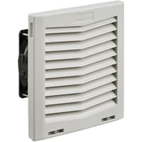 nVent HOFFMAN Cooling Filter Fan, 70CFM, 8.19X8.21 In, 115VAC, Plastic, Gray, Polyester Fiber, HF Series