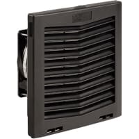 nVent HOFFMAN Cooling Filter Fan, 70CFM, 8.19X8.21 In, 24VDC, Plastic, Black, Polyester Fiber, HF Series