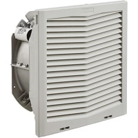 nVent HOFFMAN Cooling Filter Fan, 484CFM, 12.8X12.8 In, 115VAC, Plastic, Gray, Polyester Fiber, HF Series