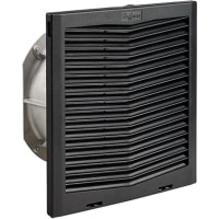 nVent HOFFMAN Cooling Filter Fan, 395CFM, 12.8X12.8 In, 115VAC, Plastic, Black, Polyester Fiber, HF Series