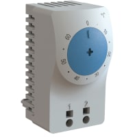 nVent HOFFMAN Cooling Temperature Control Switch, Open, Celsius, Lt. Grey, Plastic, 2.36x1.30x1.62