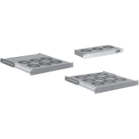 nVent HOFFMAN Cooling Rack Mount Fan Tray 6 Fan 115V, 1.75x19.00x18.75, Steel/LtGray