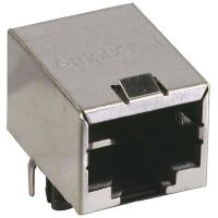 Amphenol Commercial (Amphenol CS) connector modular jack rj45 with rear tab shield with ferrite filter